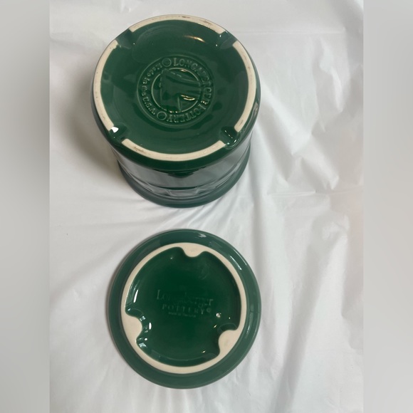 Longaberger Pottery Salt Crock with Lid - Picture 2 of 3